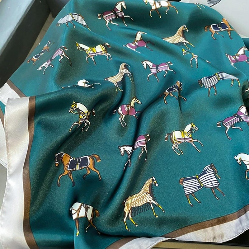 Sumolux Head Hair Scarf for Women Like Satin Silk Scarf Bandana Hair Wrapping Night Large Square Scarves 27.5" - Image 5